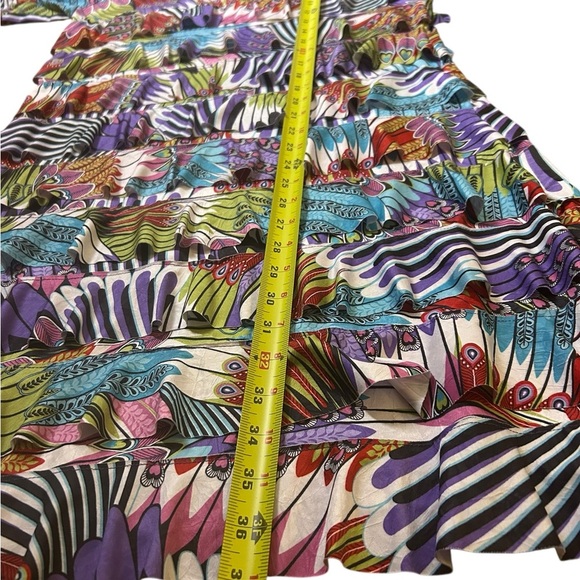 PATCHINGTON  dress,women Large,multicolore,tiered,ruffles,event,boho,colorful - Picture 15 of 17